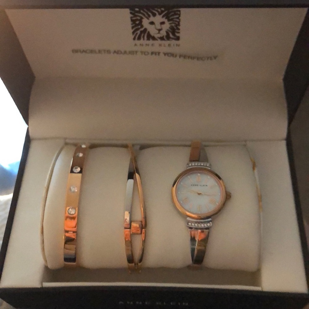 Anne Klein watch and bracelets